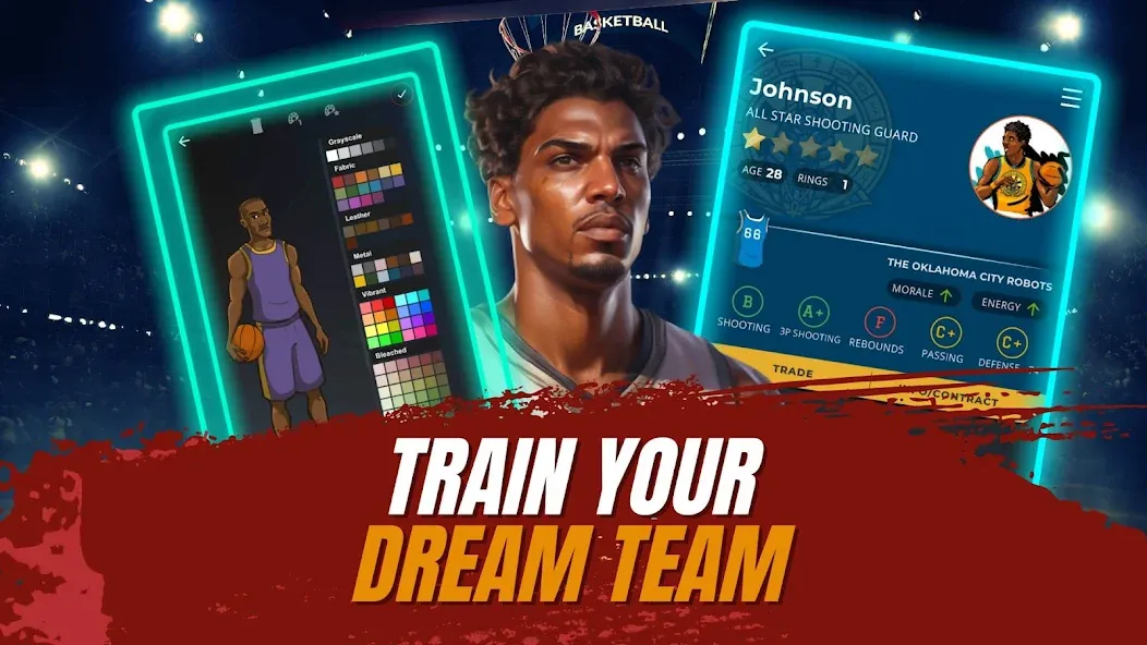 Скачать Astonishing Basketball Manager [MOD: безлимитные деньги и ресурсы] на телефон — скриншот 3