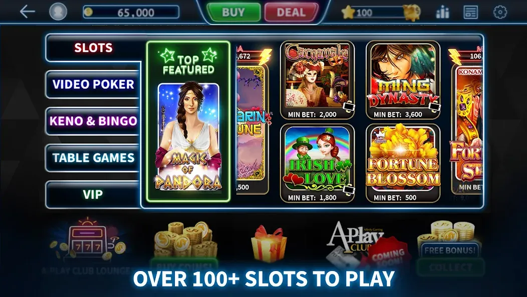 Взломанная A-Play Online - Casino Games [MOD: безлимитные фишки и бонусы] на Андроид — скриншот 2