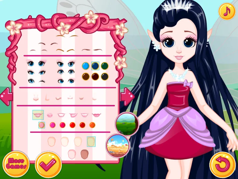 Скачать взлом Fairy Dress Up - Girls Games [MOD: все наряды и аксессуары открыты] — скриншот 3