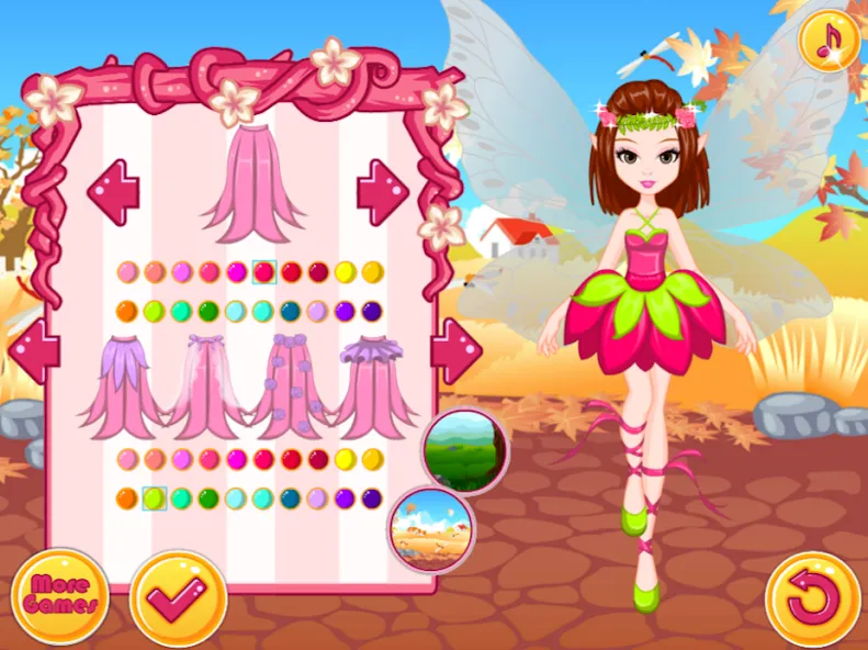 Скачать взлом Fairy Dress Up - Girls Games [MOD: все наряды и аксессуары открыты] — скриншот 4