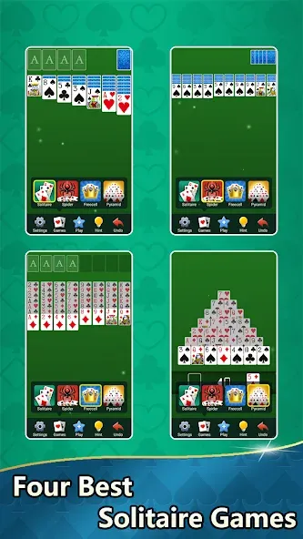 Скачать Aged Solitaire Collection [MOD: без рекламы и всё разблокировано] на телефон — скриншот 1