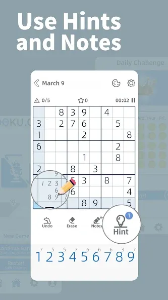 AGED Sudoku [MOD: открыты все уровни и подсказки] последняя версия — скриншот 2
