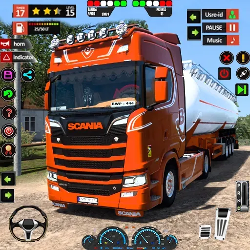 Взломанная Oil Tanker Transport Simulator [MOD: безлимитные деньги и топливо] на Андроид — скриншот 1