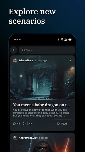 Взломанная AI Dungeon [MOD: безлимитные приключения и ресурсы] на Андроид — скриншот 3