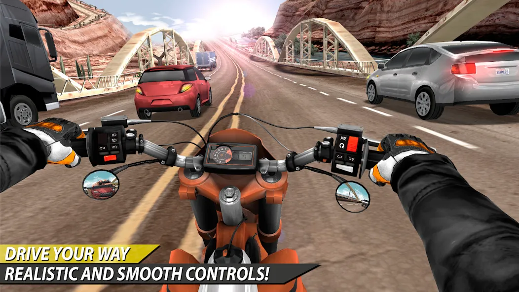 Moto Rider In Traffic [MOD: безлимитные деньги и бензин] на Андроид — скриншот 3