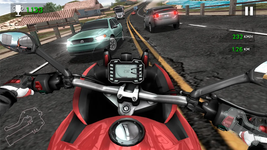 Moto Rider In Traffic [MOD: безлимитные деньги и бензин] на Андроид — скриншот 5