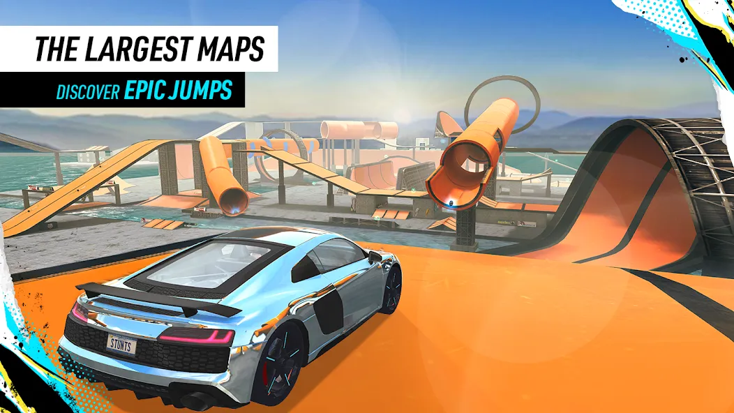Car Stunt Races: Mega Ramps [MOD: безлимитные деньги и все машины открыты] последняя версия — скриншот 3