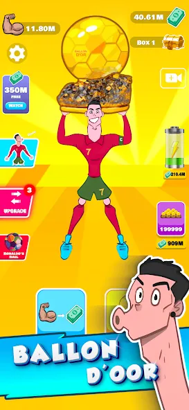 Скачать Lifting Ronaldo [MOD: безлимитные деньги и новые уровни] на телефон — скриншот 1