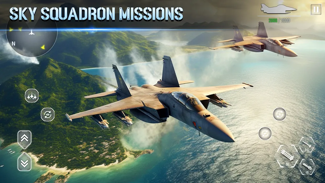 Aircraft Strike: Jet Fighter [MOD: безлимитные деньги и оружие] — Скачать бесплатно (APK) — скриншот 3