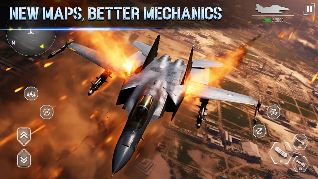 Aircraft Strike: Jet Fighter [MOD: безлимитные деньги и оружие] — Скачать бесплатно (APK) — скриншот 4