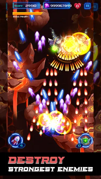 Скачать Galaxy Attack: Space Shooter [MOD: безлимитные деньги и усиленное оружие] на телефон — скриншот 3
