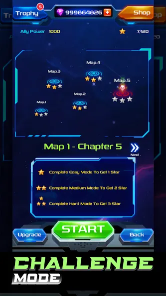 Скачать Galaxy Attack: Space Shooter [MOD: безлимитные деньги и усиленное оружие] на телефон — скриншот 4