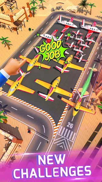 Runway Parking Jam [MOD: безлимитные деньги и подсказки] (Бесплатно / APK) — скриншот 3