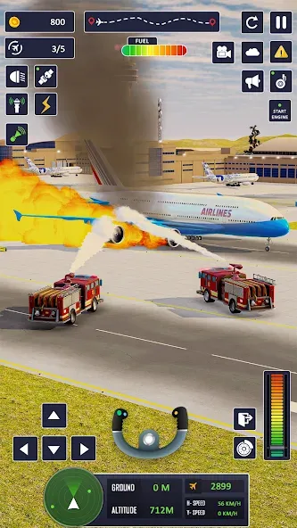 Скачать Airplane Game Flight Simulator [MOD: бесконечное топливо и все самолёты] на телефон — скриншот 5