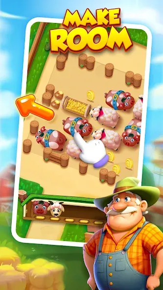 Взломанная Farm Fun - Animal Parking Game [MOD: безлимитные монеты и все уровни] на Андроид — скриншот 1