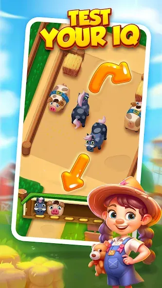 Взломанная Farm Fun - Animal Parking Game [MOD: безлимитные монеты и все уровни] на Андроид — скриншот 5