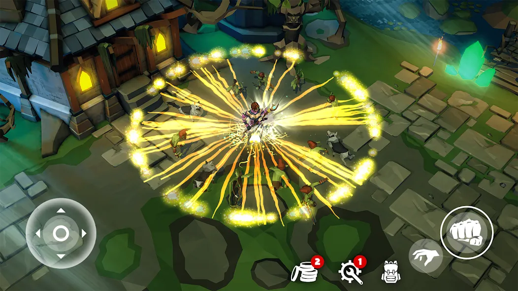Polygon Fantasy: Action RPG [MOD: безлимитные ресурсы и усиленная экипировка] (Бесплатно / APK) — скриншот 1