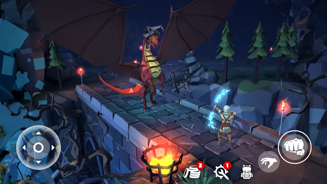 Polygon Fantasy: Action RPG [MOD: безлимитные ресурсы и усиленная экипировка] (Бесплатно / APK) — скриншот 4