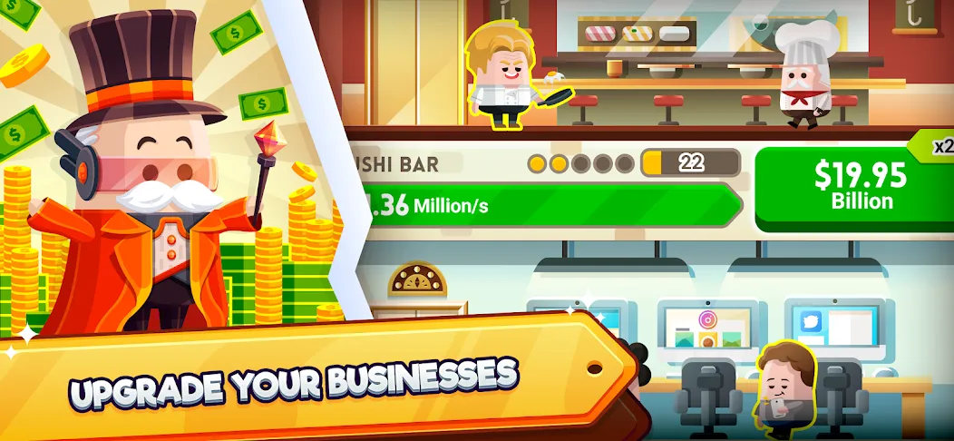 Скачать Cash, Inc. Fame & Fortune Game [MOD: безлимитные деньги и открыты улучшения] на телефон — скриншот 3