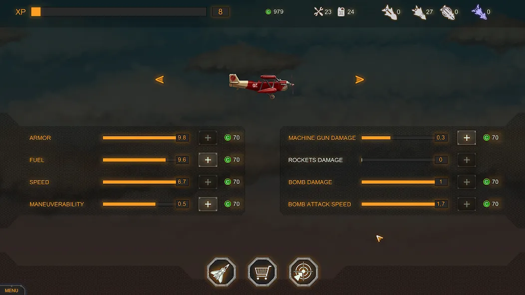 Aircraft Evolution [MOD: безлимитные деньги и топливо] последняя версия — скриншот 3