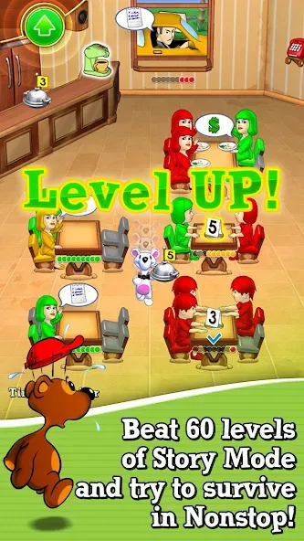 Lunch Rush HD Restaurant Games [MOD: безлимитные деньги и все уровни открыты] последняя версия — скриншот 2