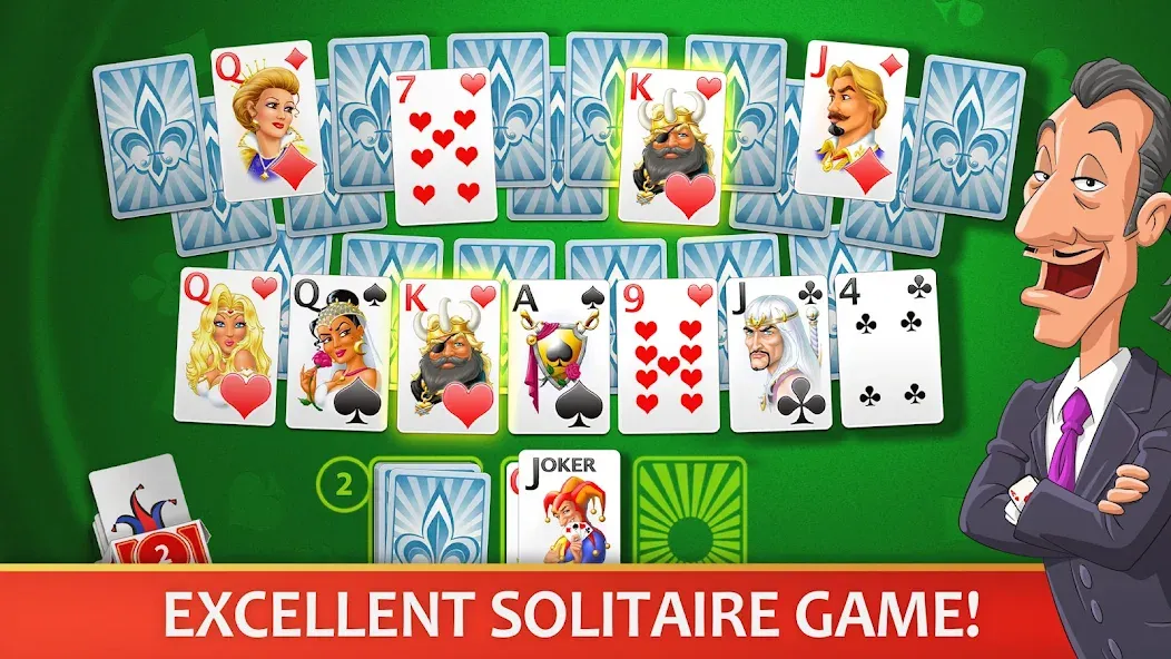 Скачать Solitaire Perfect Match [MOD: без рекламы и бесконечные подсказки] на телефон — скриншот 1