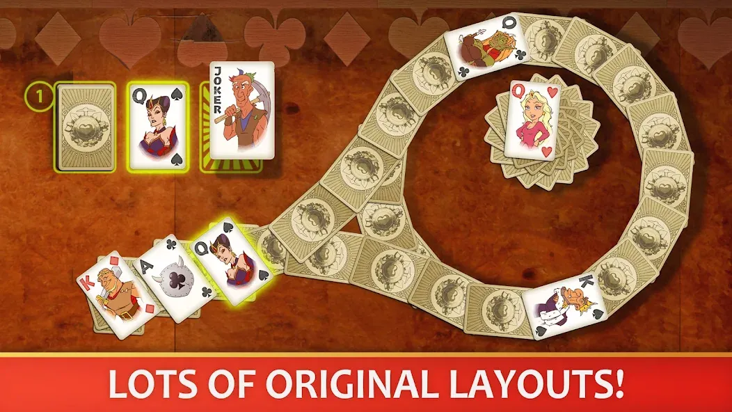 Скачать Solitaire Perfect Match [MOD: без рекламы и бесконечные подсказки] на телефон — скриншот 2