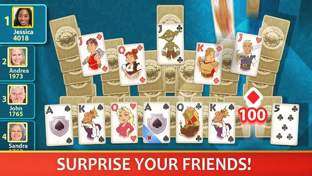 Скачать Solitaire Perfect Match [MOD: без рекламы и бесконечные подсказки] на телефон — скриншот 3