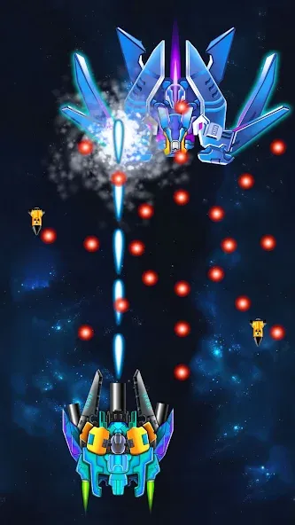 Galaxy Attack: Shooting Game [MOD: безлимитные деньги и улучшенное оружие] на Андроид — скриншот 5