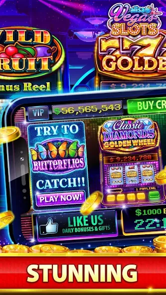 Скачать VEGAS Slots by Alisa – Free Fu [MOD: безлимитные монеты и бонусы] на телефон — скриншот 5