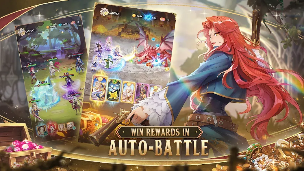 Скачать взлом Legend of Almia:idle RPG [MOD: безлимитные ресурсы и усиленные герои] — скриншот 3