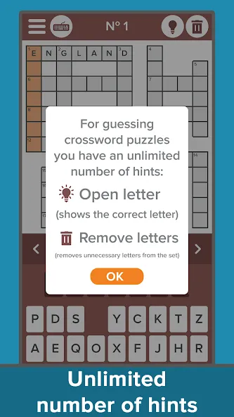 Скачать Crossword: Grand collection [MOD: безлимитные подсказки и открыты все уровни] на телефон — скриншот 5