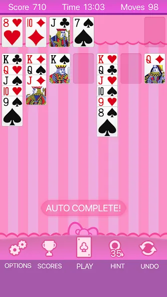 Скачать Pink Solitaire [MOD: без рекламы и все темы открыты] на телефон — скриншот 1