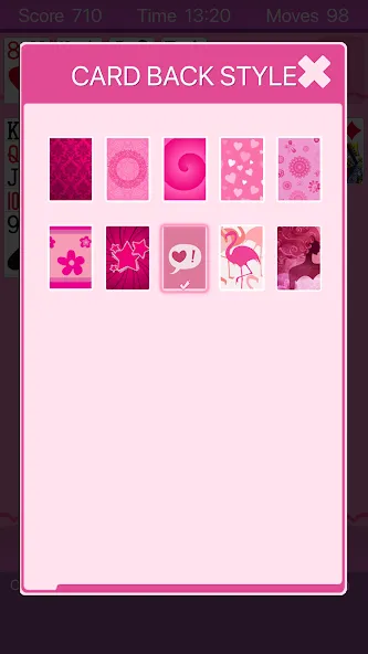 Скачать Pink Solitaire [MOD: без рекламы и все темы открыты] на телефон — скриншот 3
