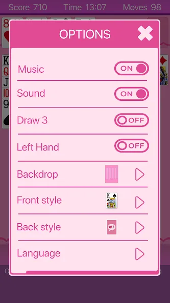 Скачать Pink Solitaire [MOD: без рекламы и все темы открыты] на телефон — скриншот 4
