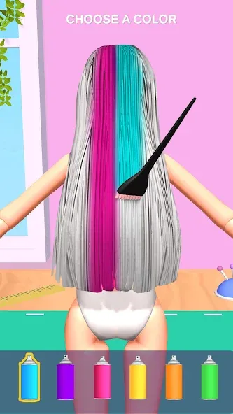 Doll Makeover - DIY 3D Dolly [MOD: безлимитные деньги и алмазы] (Бесплатно / APK) — скриншот 3