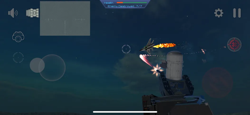 C-RAM Simulator: Air defense [MOD: быстрая перезарядка и точное наведение] — Скачать бесплатно (APK) — скриншот 1