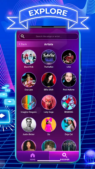 Взломанная Tiles Hop: EDM Rush [MOD: безлимитные жизни и все песни открыты] на Андроид — скриншот 3