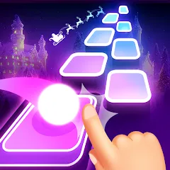 Взломанная Tiles Hop: EDM Rush [MOD: безлимитные жизни и все песни открыты] на Андроид