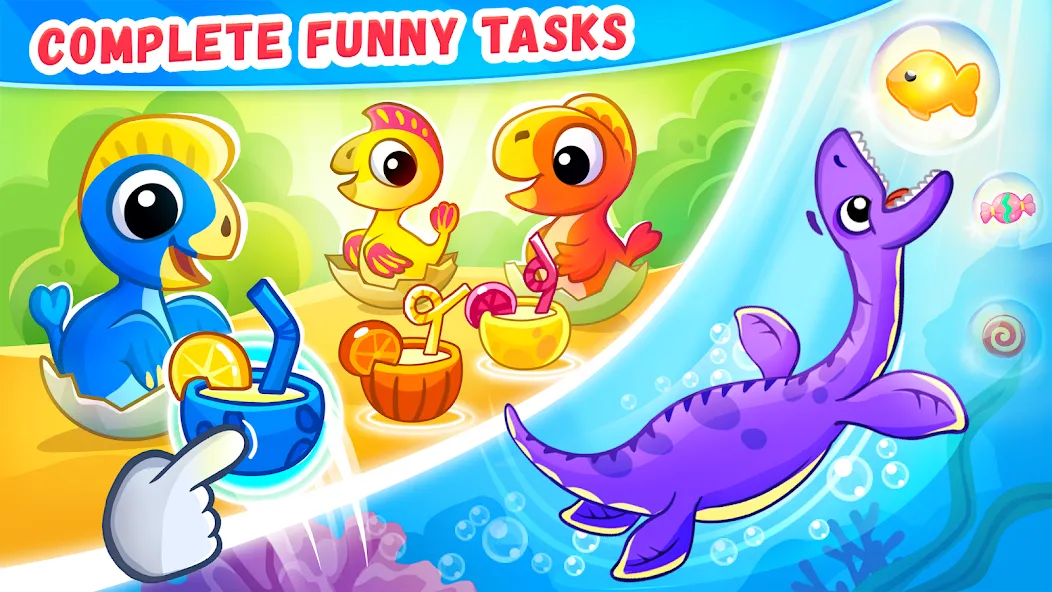 Скачать Dinosaur games for kids age 2 [MOD: все динозавры и уровни открыты] — скриншот 3