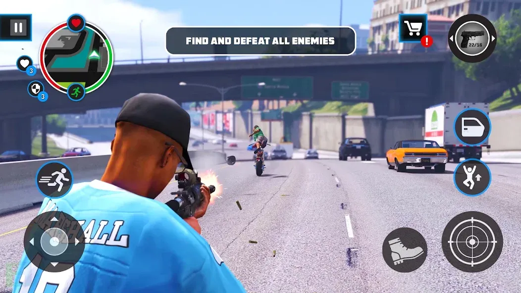 Скачать Gangster City: Thug King [MOD: безлимитные деньги и оружие] на телефон — скриншот 3