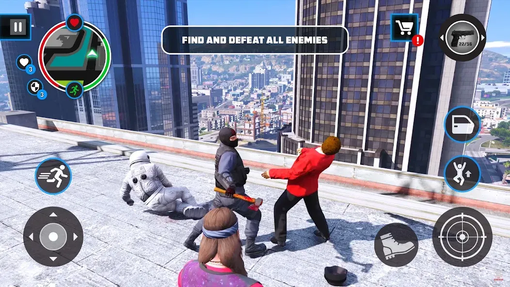 Скачать Gangster City: Thug King [MOD: безлимитные деньги и оружие] на телефон — скриншот 5