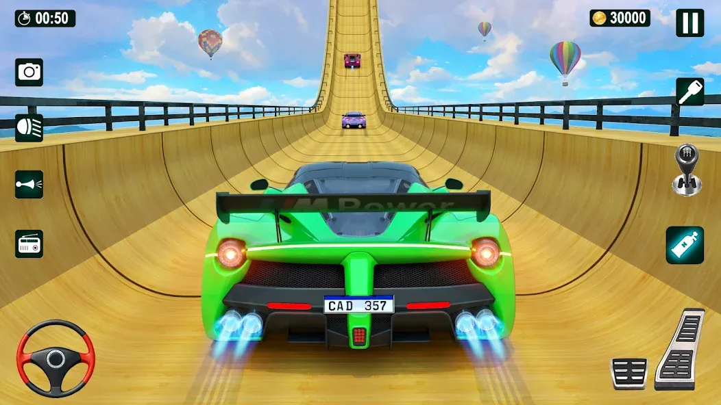 Скачать GT Car Stunt 3D: Ramp Car Game [MOD: безлимитные деньги и все машины открыты] — скриншот 1