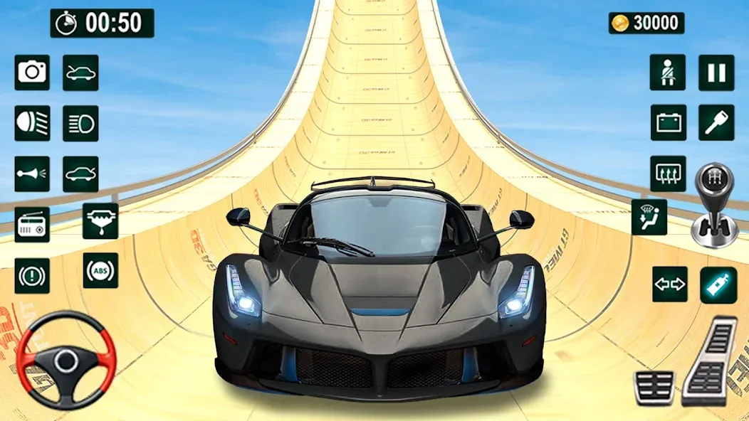 Скачать GT Car Stunt 3D: Ramp Car Game [MOD: безлимитные деньги и все машины открыты] — скриншот 2