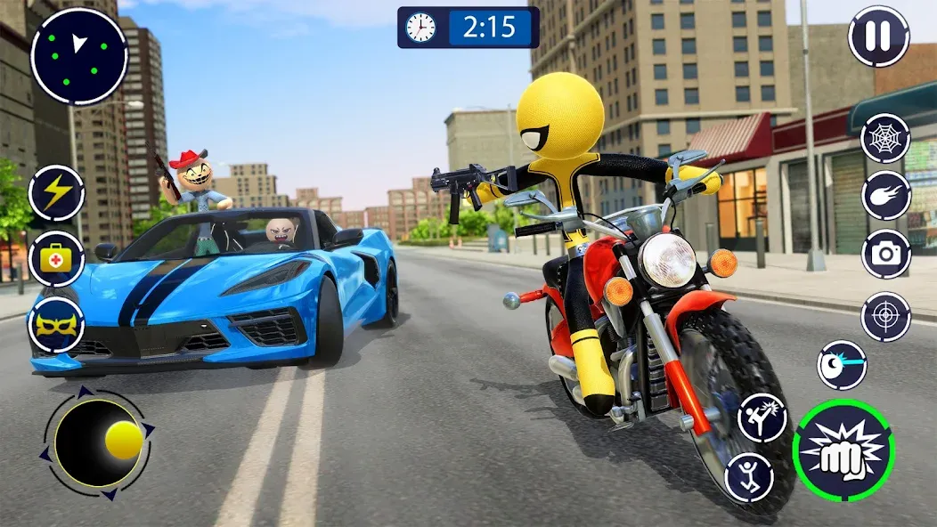 Spider Stickman Rope Hero Game [MOD: безлимитные деньги и суперспособности] — Скачать бесплатно (APK) — скриншот 2