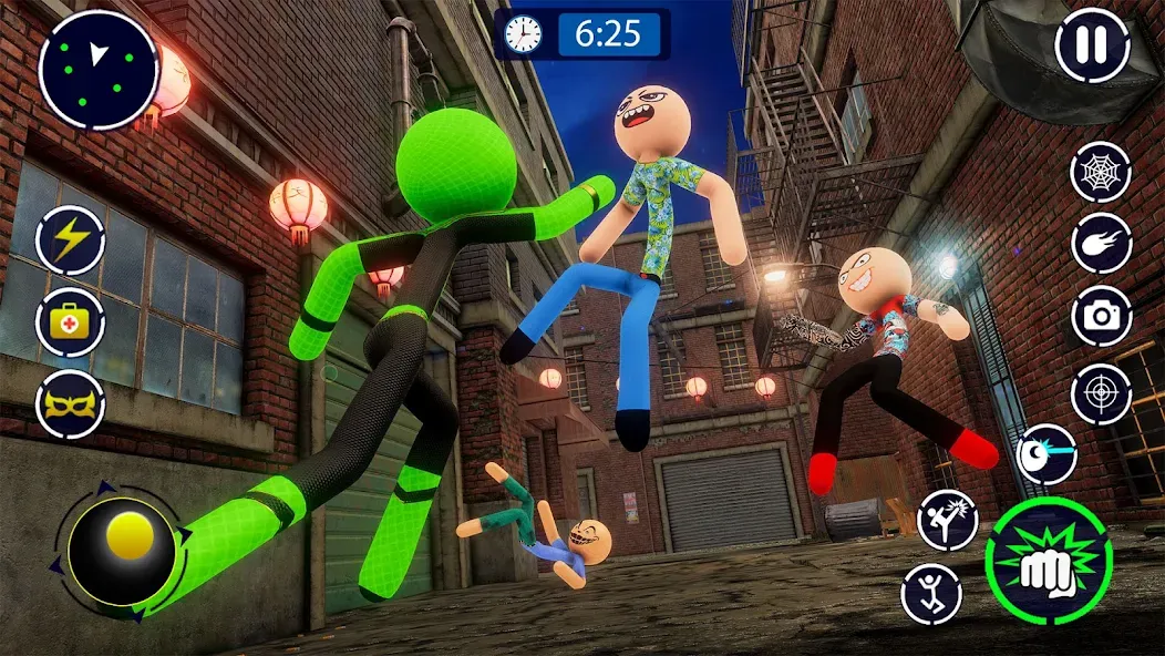 Spider Stickman Rope Hero Game [MOD: безлимитные деньги и суперспособности] — Скачать бесплатно (APK) — скриншот 4
