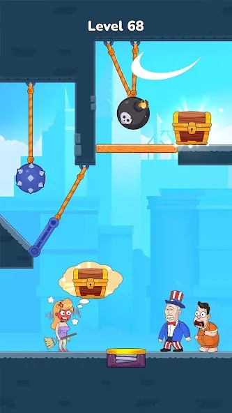 Скачать взлом Cut Master: Fun Rope Cut Game [MOD: без рекламы и все уровни] — скриншот 2