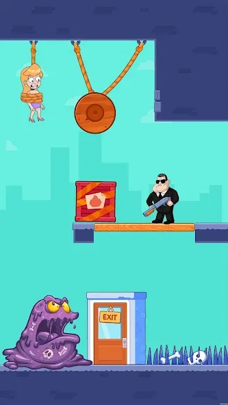 Скачать взлом Cut Master: Fun Rope Cut Game [MOD: без рекламы и все уровни] — скриншот 3