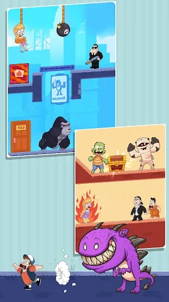 Скачать взлом Cut Master: Fun Rope Cut Game [MOD: без рекламы и все уровни] — скриншот 4