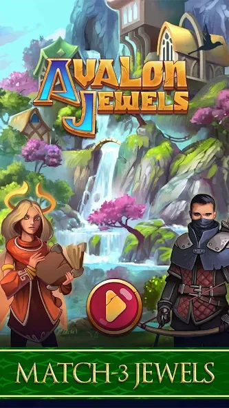 Avalon Jewels Match-3 [MOD: безлимитные монеты и жизни] последняя версия — скриншот 1